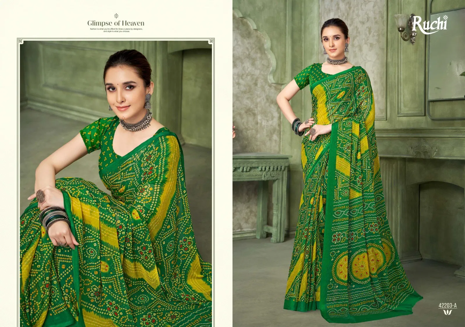 Star Chiffon Vol 193 By Ruchi Chiffon Saree Wholesale In India